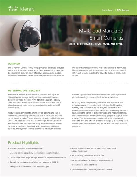 meraki mv22 datasheet.